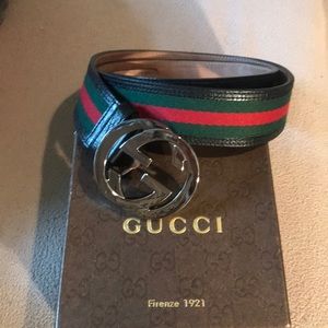 Men’s leather Gucci belt